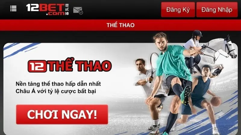 Giao diện bảng kèo cá cược thể thao trực tuyến với nhiều giải đấu lớn tại 12BET
